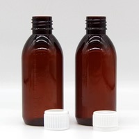 Bouteille de sirop contre la toux Prométhezine en plastique 8oz 250ml bouteilles de médicaments vides en PET ambré