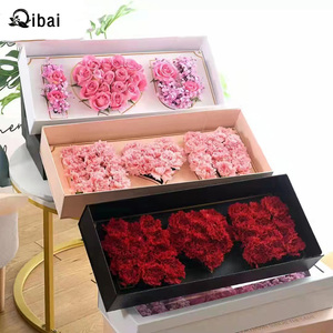 Qibai <span class=keywords><strong>maman</strong></span> boîte fleur rectangulaire boîte à fleurs préservée fête des mères boîte avec <span class=keywords><strong>mot</strong></span> PVC fenêtre je t'aime Rose fleuriste - Product Image 1