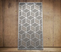 Écran de séparation de pièces en métal découpé au laser avec panneaux gravés en aluminium CNC Painel Para Divisoria Corte A Laser