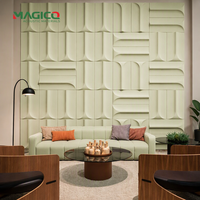 Panneau mural acoustique 3D en fibre de polyester 100 %, insonorisant, décoratif, NRC élevé, panneau acoustique 3D en PET, conception personnalisée OEM