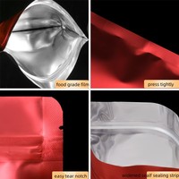 Sachets refermables personnalisés en Mylar mat à fermeture éclair trois côtés, imprimés, anti-odeur, pour bonbons, friandises et snacks
