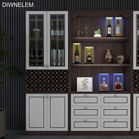 Vitrine de bouteille de vin en acrylique personnalisée avec lumière LED pour le vin rouge et le whisky