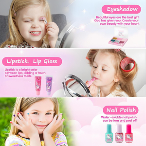 Bán buôn trẻ em trang điểm thực sự Kit không độc hại có thể giặt tạo nên đồ chơi trẻ em dán Báo Chí trên móng tay nghệ thuật thiết lập móng tay plosh - Product Image 3