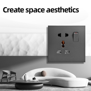<span class=keywords><strong>Enchufe</strong></span> de Pared Multifuncional Estándar Gris Tipo-C de Carga Rápida <span class=keywords><strong>USB</strong></span>, Interruptores y Enchufes de Pared - Product Image 3
