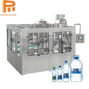 Máquina de llenado y tapado de lavado 3 en 1 completamente automática Línea de producción de llenado de agua mineral 2000-20000bph