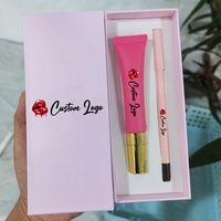 Kit de luxe en gros pour gloss liquide 2-en-1 et crayon à lèvres, marque privée, avec emballage