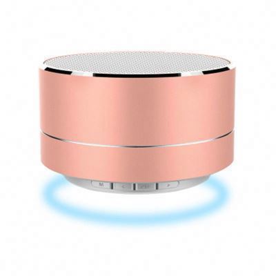 A10 Mini Wireless Bluetooth Speaker Aluminum Alloy Metal Speaker RGB LED Light Portable Stereo Bass Speaker for Outdoor Gift