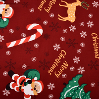 Tissu en soie de lait imprimé numériquement avec motif de Noël, pour housses de chaise en textile d'ameublement, motifs personnalisés disponibles