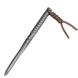 Stylet tactique de deuxième génération en alliage de titane Tc21 traité thermiquement 55Hrc, outil de défense personnelle pour l'extérieur, gris, droit, avec étui - Product Image 1