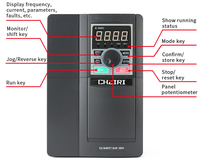 CHZIRI Variateur de fréquence vectoriel triphasé 7,5 kW/11 kW (VFD) - Convertisseur de fréquence fabriqué en Chine