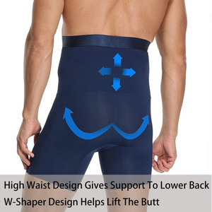 Pantalones cortos de Control de barriga para <span class=keywords><strong>hombre</strong></span>, ropa moldeadora adelgazante de cintura alta, moldeador de cuerpo, ropa interior para piernas, bragas - Product Image 5