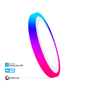 14 ''hiện đại nhà văn phòng <span class=keywords><strong>LED</strong></span> bảng điều chỉnh ánh sáng Trần wifi từ xa app điều khiển CCT <span class=keywords><strong>RGB</strong></span> Strips có thể thay đổi 24 + 3 Wát sáng bề mặt gắn kết - Product Image 4