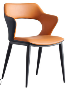 Chaise de salle à manger de luxe italienne, style moderne minimaliste, chaise de conversation pour hôtel, chaise de restaurant avec accoudoirs et dossier - Product Image 2