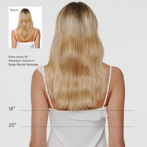 Extensions à clipser sans couture, volume naturel, ondulations naturelles, kit de démarrage 5 pièces, 16 pouces, 100 grammes, cheveux humains Remy, noir de jais - Product Image 6