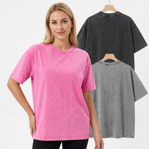 T-shirt surdimensionné pour femmes grandes tailles, couleur unie, coton, col rond, manches courtes, style jersey lavé, vêtements décontractés pour adultes - Product Image 4
