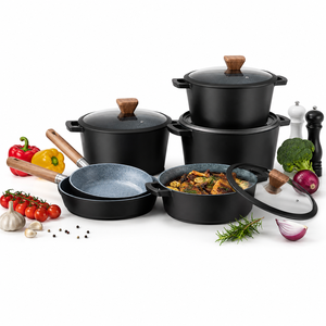 Juego de Utensilios de Cocina de Aluminio Fundido Antiadherente de 12 Piezas (22-32cm) con Fondo de Inducción para Cocina - Venta al por Mayor - Product Image 1