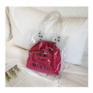 Sac de plage coréen tendance pour femme, à porter à la main ou en bandoulière, sac mère-enfant transparent en gelée, nouveau style estival - Product Image 4