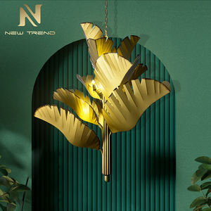 Lampe de décoration unique, lampe personnalisée inspirée de la nature, lustre LED en forme de feuille de <span class=keywords><strong>bananier</strong></span>, lumière d'arbre - Product Image 2