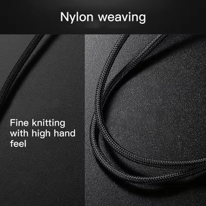 Câble de charge USB Type C en nylon tressé 2.4A avec logo personnalisé gratuit, 1M 2M <span class=keywords><strong>3M</strong></span>, câble de charge haute vitesse pour <span class=keywords><strong>iPhone</strong></span> pour Samsung - Product Image 3