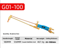 Torche de découpe oxyacétylénique 100 % oxygène, épaisseur de coupe 30-100 mm, pistolet de découpe au cuivre, soudage métallique, aspiration, buse de 0,8 mm