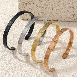 Bracciali in Acciaio Inossidabile Stile Arabo con Incisione Ayatul, <span class=keywords><strong>Gioielli</strong></span> alla Moda, Vendita Calda - Product Image 1