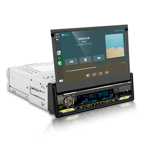 <span class=keywords><strong>Autoradio</strong></span> tactile motorisé à écran rabattable SEMAITU Single Din avec Carplay et Android Auto sans fil, <span class=keywords><strong>autoradio</strong></span> 7 pouces avec Bluetooth - Product Image 1