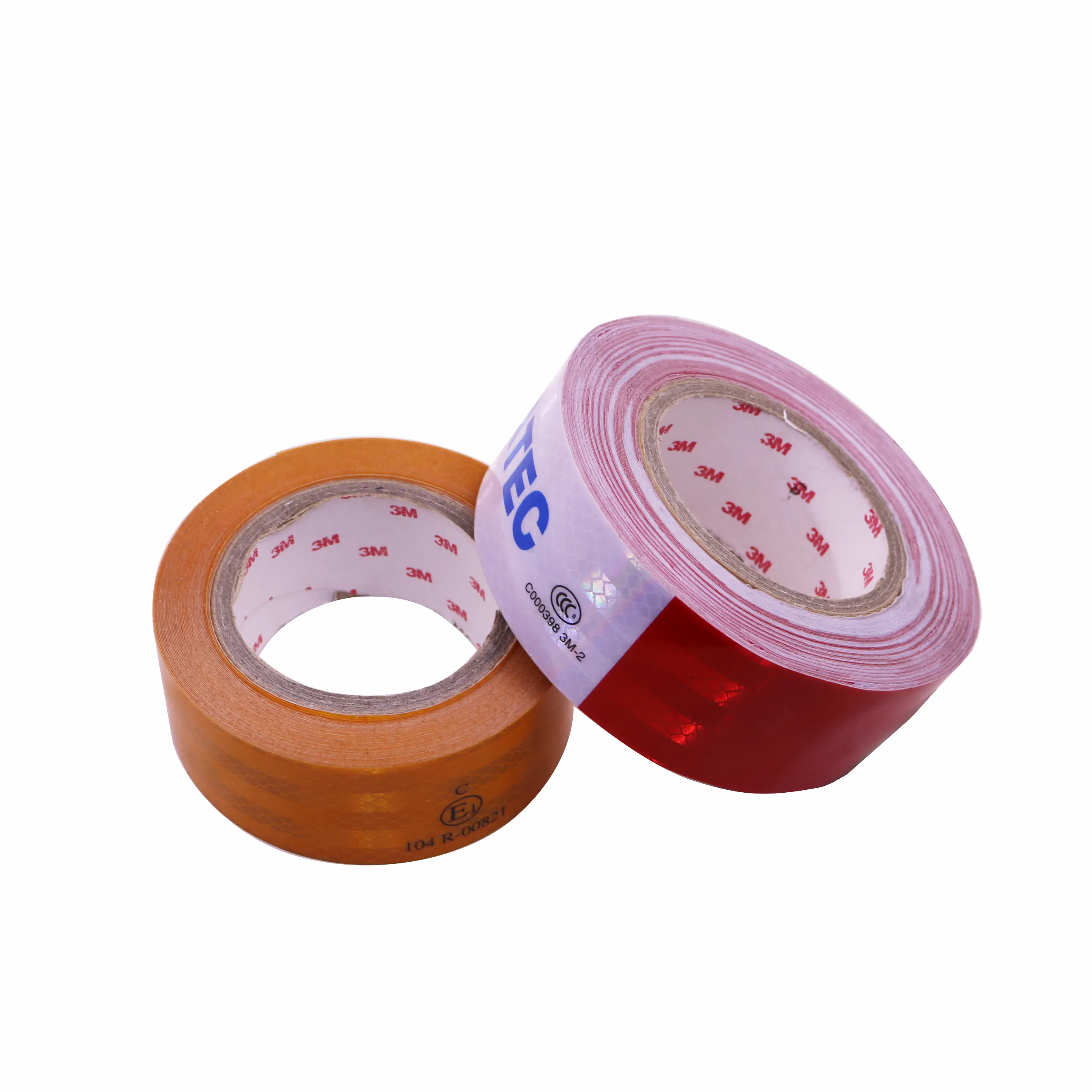Custom Truck New Model 50mm Red White Night Safety Adhesive Reflective Sticker Roll Bright Reflective Tape