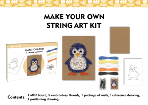 Kit de bricolage pour enfants, motif pingouin, artisanat éducatif fait main, jouet, décoration murale, cadeau - Product Image 4