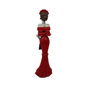Figura Decorativa <span class=keywords><strong>de</strong></span> Resina del Día <span class=keywords><strong>de</strong></span> <span class=keywords><strong>los</strong></span> <span class=keywords><strong>Muertos</strong></span>, Esqueleto <span class=keywords><strong>de</strong></span> Calavera con Vestido Rojo - Product Image 2