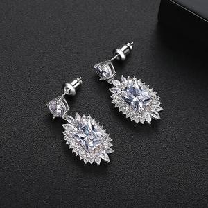LUOTEEMI Hot Sale Luxury Women <strong>Emerald</strong> <strong>Jewelry</strong> <strong>Set</strong> Cubic Zirconia Necklace Earrings <strong>Jewelry</strong> <strong>Sets</strong> - Product Image 6