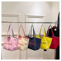 Bolsa de Mano de Lona, Bolsa de Compras Reutilizable, Bolso de Hombro de Algodón para Mujer, Uso Diario, Logotipo Personalizado