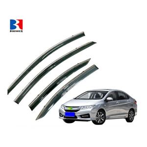 Para HONDA CITY 2009-2023, Visera Protectora de Lluvia para Ventana de Auto, de Alta Gama, Irrompible, de PC+ACERO INOXIDABLE - Product Image 1