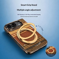 Étui pour écran ultra pliable avec motif animal, en PC, support magnétique rotatif pour coque de protection 18 volets