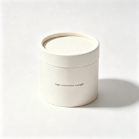 Boîte d'emballage cylindrique minimaliste en papier artisanal de qualité supérieure, couleur crème |   Conteneur cadeau personnalisable avec gaufrage pour