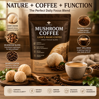 Poudre de café aux champignons, mélange de café Lion's Mane, café fonctionnel instantané aux champignons, étiquette privée OEM