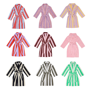 Accappatoi di Lusso Hongbo per <span class=keywords><strong>Donna</strong></span>, Comodi e Traspiranti, <span class=keywords><strong>Vestaglia</strong></span> a Righe a Maniche Lunghe per Uomo e <span class=keywords><strong>Donna</strong></span> - Product Image 4