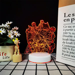 Lampe à image flottante holographique <span class=keywords><strong>Attaque</strong></span> sur <span class=keywords><strong>Titan</strong></span> Photo <span class=keywords><strong>de</strong></span> groupe avec réglages multicolores pour la chambre à coucher - Product Image 4