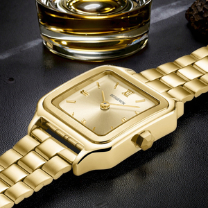 <span class=keywords><strong>Orologio</strong></span> <span class=keywords><strong>da</strong></span> Polso di Lusso per Donna con Cristallo Zaffiro, Bracciale in Acciaio Inossidabile, Placcato Oro 18K, Movimento al Quarzo - Product Image 2