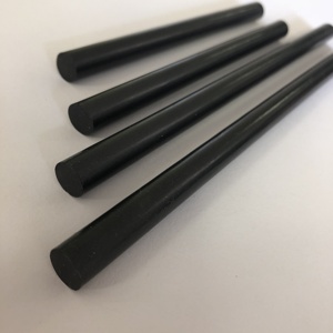 Barre ronde en plastique noir résistant à la corrosion, <span class=keywords><strong>tige</strong></span> en PTFE remplie <span class=keywords><strong>de</strong></span> carbone à 5%, <span class=keywords><strong>10</strong></span>%, 15%, 25%, diamètre 5-350 mm, certifiée ISO9001/qualité alimentaire - Product Image 1