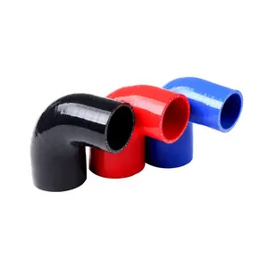 Piezas de coche de carreras personalizadas, 3 a 4 pulgadas, negro, azul y rojo, radiador, reductor de 90 grados, codos, acoplador de goma, tubo, manguera de silicona