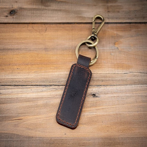 Uionen Retro Cowhide <b>Keychain</b> for Men Waist Belt Pendant Top-grain Waxed Leather Unique Car <b>Keychain</b> with <b>Personality</b> - Product Image 6