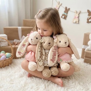 Peluche personnalisée avec le nom <span class=keywords><strong>Annie</strong></span> Rabbit, brodée, pour enfants de 14 ans et plus, 11-30 cm, unisexe, compagnon de confort, ETSY - Product Image 1