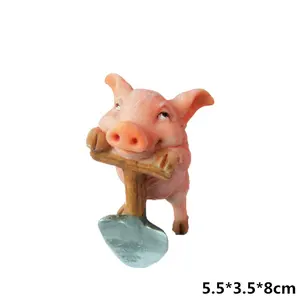 Animaux de ferme de cochon en résine Z11597A, Sculpture de jardin, ornement d'extérieur de cochon, Statue de cochon en résine de taille de vie