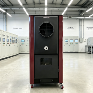 CHAOWAN Poêle à air chaud à granulés <span class=keywords><strong>de</strong></span> biomasse télécommandé, autoportant en acier, économe en énergie, pour ferme et appartement - Product Image 1