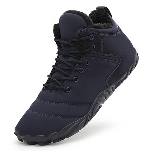 Bottes d'hiver pour hommes, hauteur cheville, en faux daim, doublure peluche, semelle extérieure antidérapante en caoutchouc, semelle intérieure EVA épaisse et chaude, bout fermé, pour l'extérieur - Product Image 2