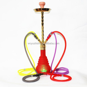 Guangzhou WOYU 4 <strong>Pipes</strong> Gold Hukka Good Price <strong>Hookah</strong> Shisha for bar - Product Image 2