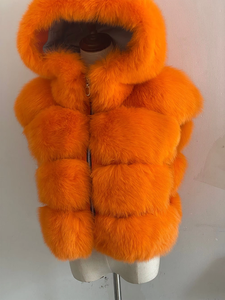 Chaleco de piel de zorro de invierno a la moda abrigo de piel de zorro cálido para mujer Chaleco de piel barato - Product Image 3