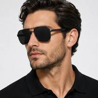 Nuevas Gafas de Sol con Marco Metálico y Diseño de Doble Puente, Lentes Polarizadas UV400 Multicolor Espejadas Antideslumbrantes para Conducir y Pescar