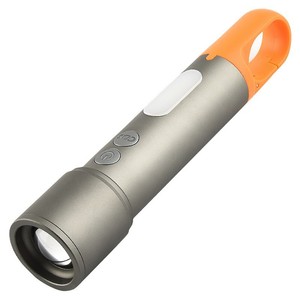 Lampe torche LED rechargeable multifonctionnelle avec zoom et crochet, lumière de camping extérieure, blanche, batterie 1200 mAh - Product Image 1