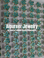 Boucles d'oreilles pendantes tendance style bohème en turquoise et améthyste, plaquées or 18 carats, grosses boucles d'oreilles clous de déclaration, bijoux floraux féminins